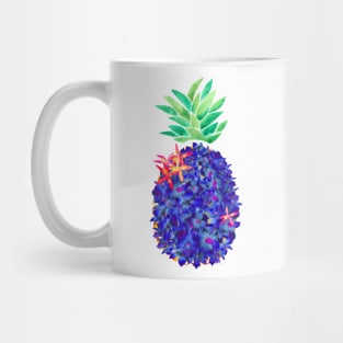 Floral Cobalt Pineapple Mug